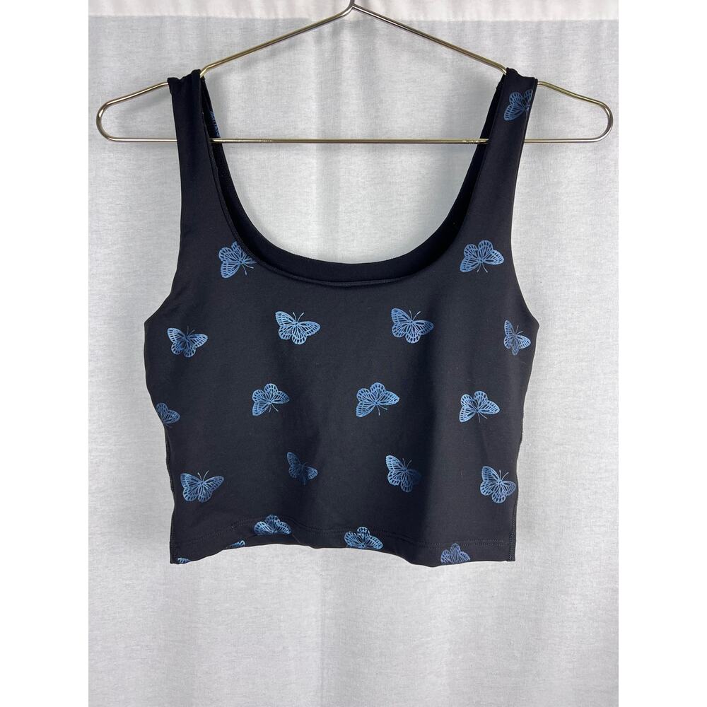 Beyond Yoga Butterfly Shine Cropped Tank Top Y2K Athletic Active Athleisure Run